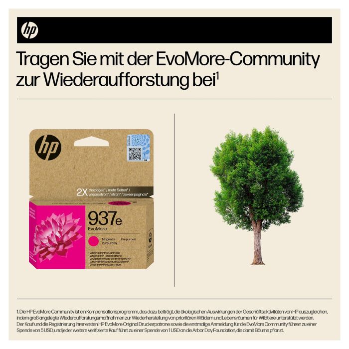 HP 937e Cartucho de Tinta Original EvoMore Magenta XL Alto Rendimiento 1650 Páginas Pack Individual 5