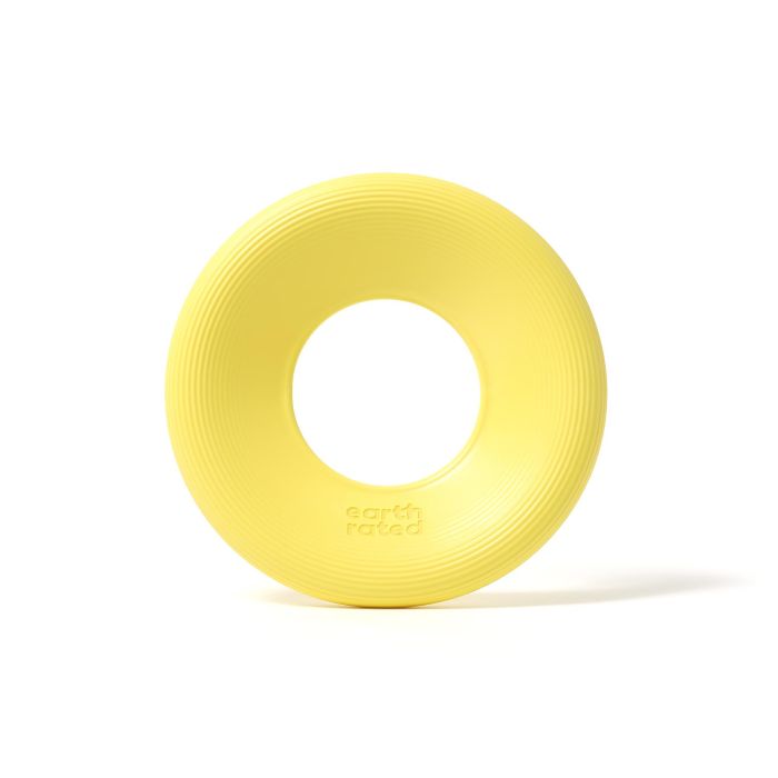 Earth Rated Fly Toy L Juguete Volador Disco Flotante para Perros - Material Suave y Duradero, Agarre Cómodo, Ideal para Agua y Tierra - Amarillo 6