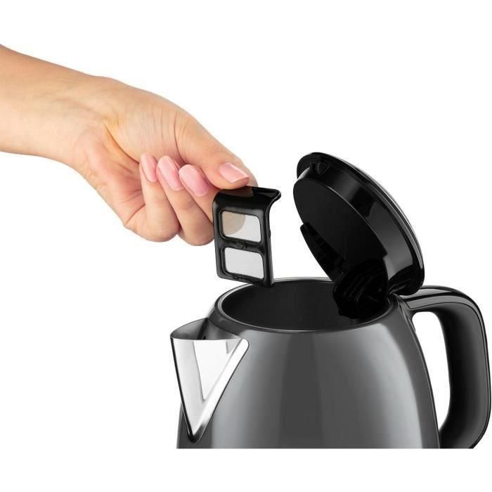 Russell Hobbs 24993-70 Hervidor Mini Colours Plus+ Gris, 1 Litro, Ahorro de Energía, Diseño Compacto 2 Russell Hobbs 24993-70 Hervidor Mini Colours Plus+ Gris, 1 Litro, Ahorro de Energía, Diseño Compacto 2