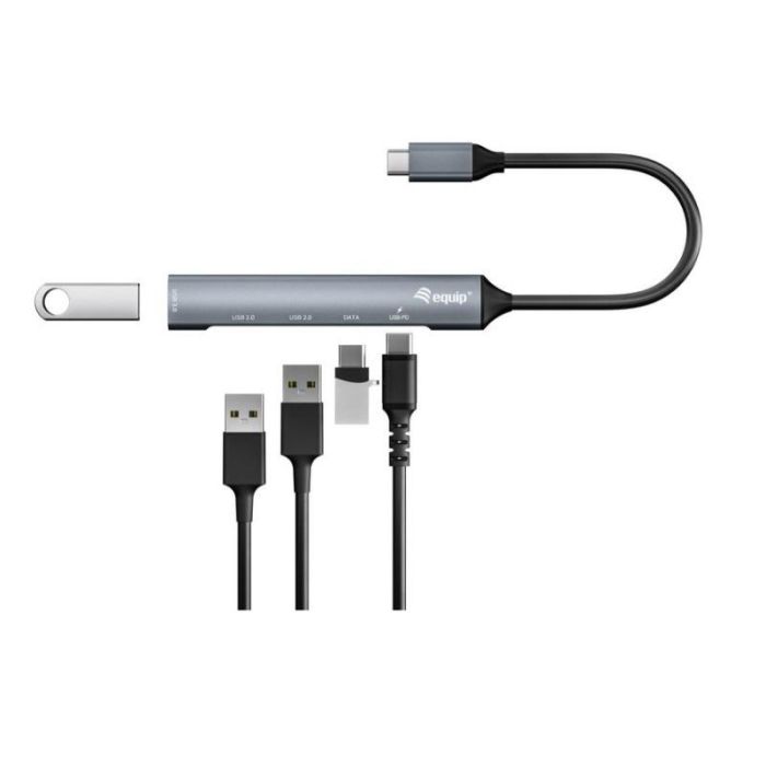EQUIP HUB USB-C 3.2 LIFE 2 PUERTOS USB 2.0 1 PUERTO USB 3.0 1 PUERTO USB-C + 1 PUERTO USB C PD 100W CARCASA DE ALUMINIO 1 EQUIP HUB USB-C 3.2 LIFE 2 PUERTOS USB 2.0 1 PUERTO USB 3.0 1 PUERTO USB-C + 1 PUERTO USB C PD 100W CARCASA DE ALUMINIO 1