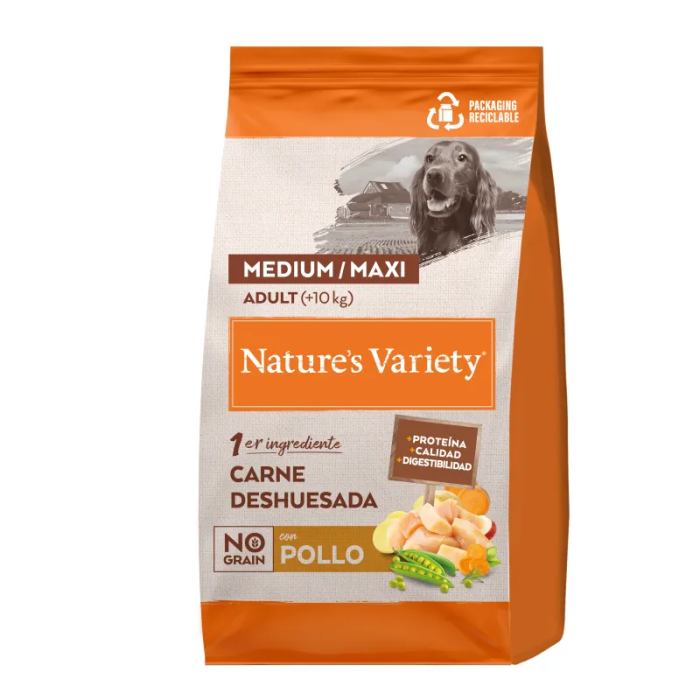 Nature'S Variety Dog No Grain Medium Adult Pollo 3 kg