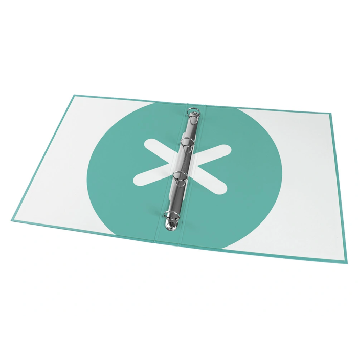 Antartik Carpeta de Anillas A4 Forrada 4 Anillas 25 mm Redondas Color Menta 7