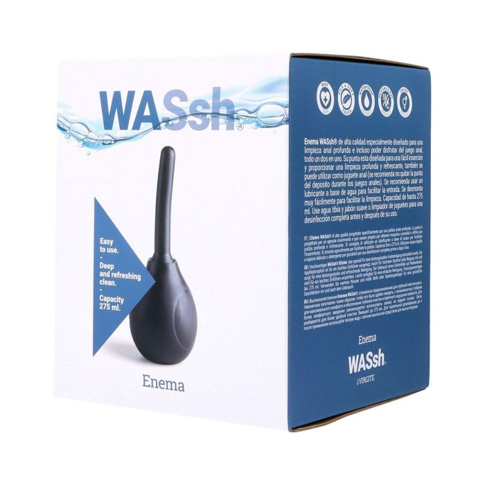 Lavativa Con Tapón Anal Expandible Virgite Negro 275 ml 5 Lavativa Con Tapón Anal Expandible Virgite Negro 275 ml 5