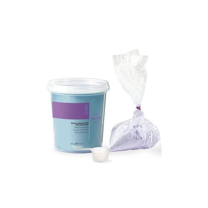 Fanola Polvo Decolorante Compacto Violeta 500gr - Ideal para mechas, balayage y decoloraciones hasta 7 tonos Fanola Polvo Decolorante Compacto Violeta 500gr - Ideal para mechas, balayage y decoloraciones hasta 7 tonos