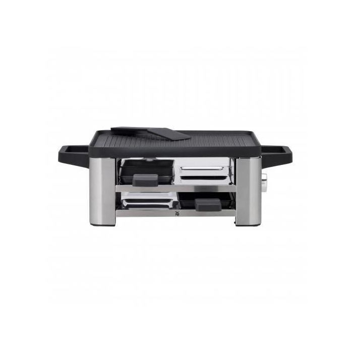 WMF 61.3024.5155 Raclettegrill Lono para 4 Personas, Placa de Hierro Fundido Antiadherente, Acero Inoxidable 2