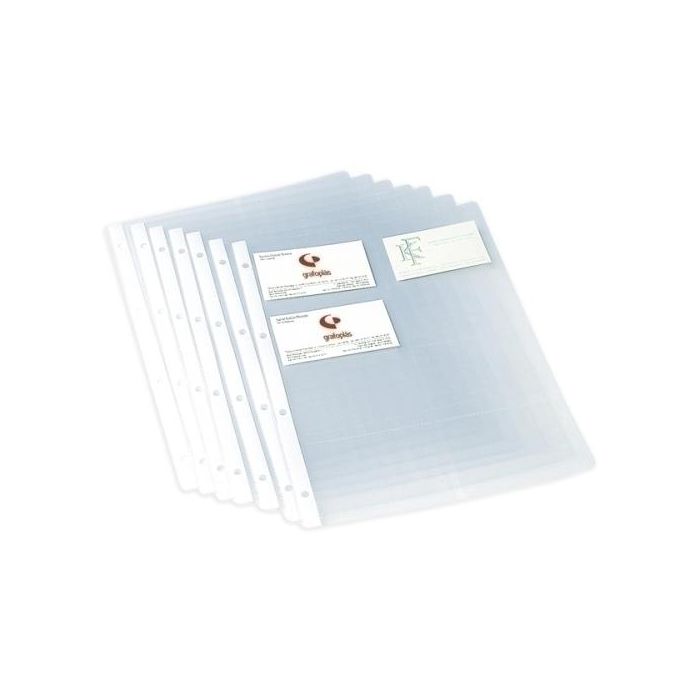 Funda Para Tarjetas Grafoplas Pp 110Μ A4 8 Dptos. 4 Tal.Rfzo. Bolsa De 10