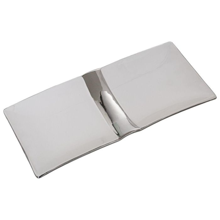 Centro de Mesa Alexandra House Living Blanco Plateado 31 x 14 x 3 cm 1