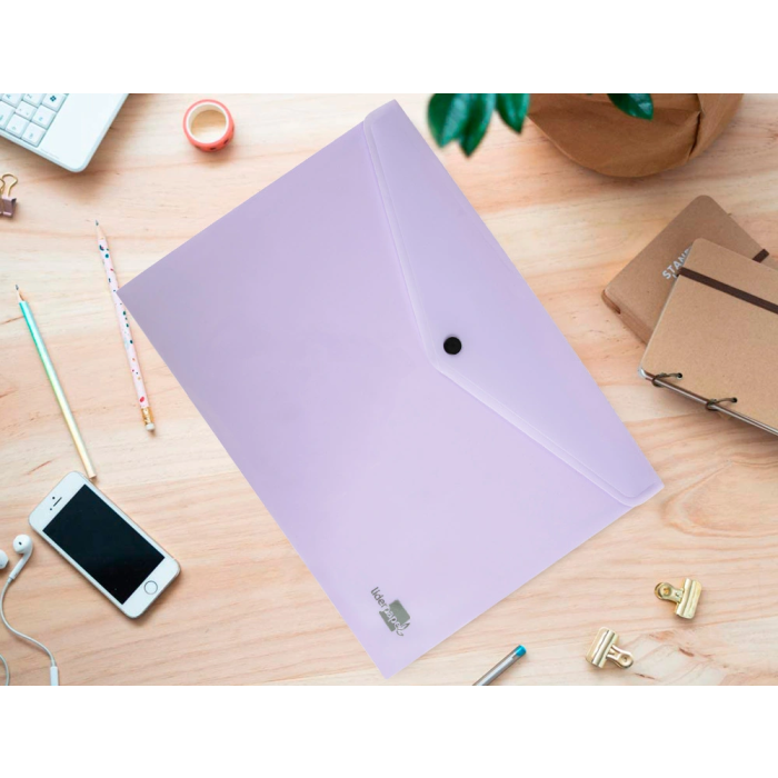 Liderpapel Dossier con Broche Polipropileno DIN A4 Lavanda Opaco, Capacidad 50 Hojas 6 Liderpapel Dossier con Broche Polipropileno DIN A4 Lavanda Opaco, Capacidad 50 Hojas 6