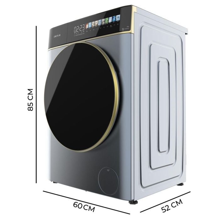 Cecotec Lavadora-Secadora 85900 Inverter Titanio 8/5 kg 1400 rpm Motor Inverter Clase A/D 10