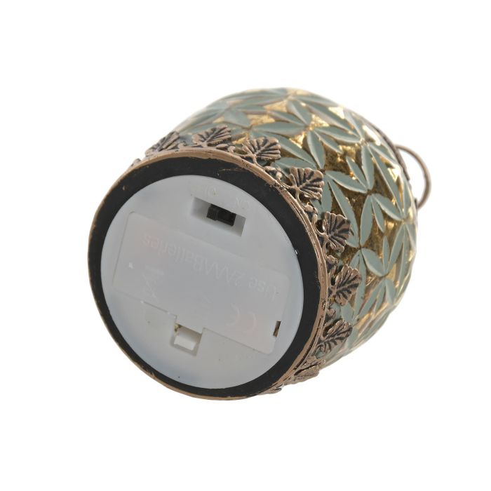 DKD Home Decor Decoracion Luminosa Arabe Verde Marron 8 x 13 x 8 cm (6 Unidades) Led Cristal