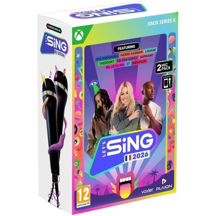 Plaion 4020628555023 Let's Sing 2026 con 2 Micrófonos para Xbox Series
