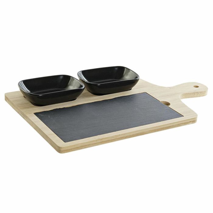 Tabla Aperitivo Cottage DKD Home Decor Negro Natural 19.7 x 3.5 x 33 cm Set de 4 1 Tabla Aperitivo Cottage DKD Home Decor Negro Natural 19.7 x 3.5 x 33 cm Set de 4 1