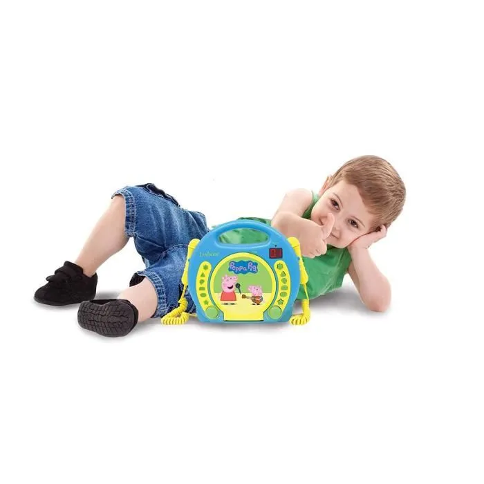 Lexibook Reproductor de CD Karaoke Niños Peppa Pig con 2 Micrófonos 1