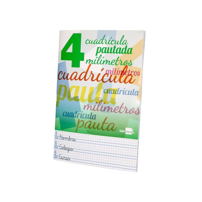 Libreta Liderpapel Pautaguia Tapa Cartoncillo 32 Hojas Din A5 70 gr Cuadriculado Pautado 4 mm 3