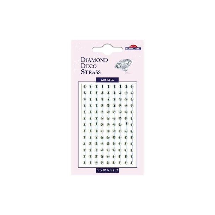 Stickers Grupo Global Gift Bolsa 1H Diamond Deco Strass Blanco