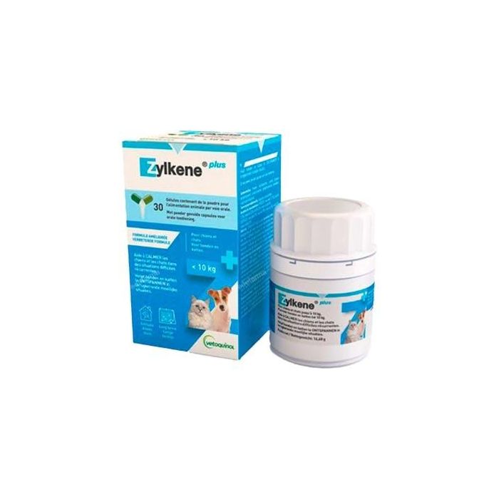 Vetoquinol Zylkene Plus 75 mg 30 Cápsulas para Perros y Gatos hasta 10 kg