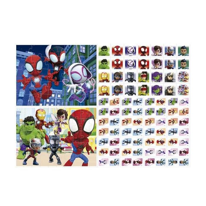 Educa Superpack 4 en 1 Spidey y sus Increíbles Amigos (Domino, Puzzle 25, Puzzle 50 e Identiti) 1