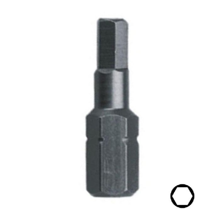 DUVER Punta Atornillar Corta Allen Hex 7 para Mango 5/16''