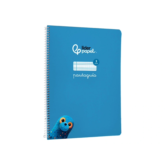 Liderpapel Cuaderno Espiral A4 Pautaguía Tapa Blanda 80 Hojas 75gr Cuadro Pautado 3mm Azul 4