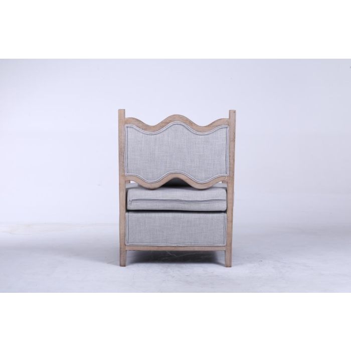 Sillón DKD Home Decor 66 x 70 x 88 cm 70 x 73 x 88 cm Abeto Marrón claro Gris claro 5