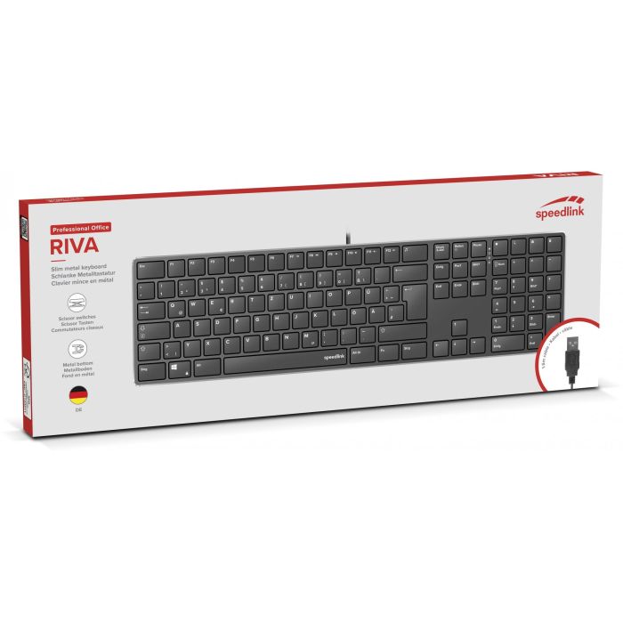 Speedlink Tastatur RIVA Slim Metal Scissor. schwarz retail 4 Speedlink Tastatur RIVA Slim Metal Scissor. schwarz retail 4
