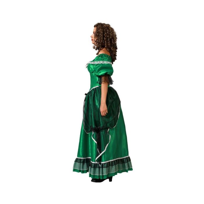 Disfraz Dama Sureña Verde Vestido Mujer Adulto 1