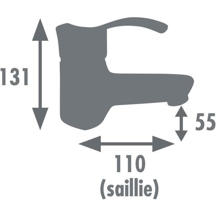 Edouard Rousseau EDR3047404055219 Mezclador de Lavabo Nelson con Reductor Caudal Cartucho Cerámico Ø 40 mm Cromo Diseño Sencillo 1