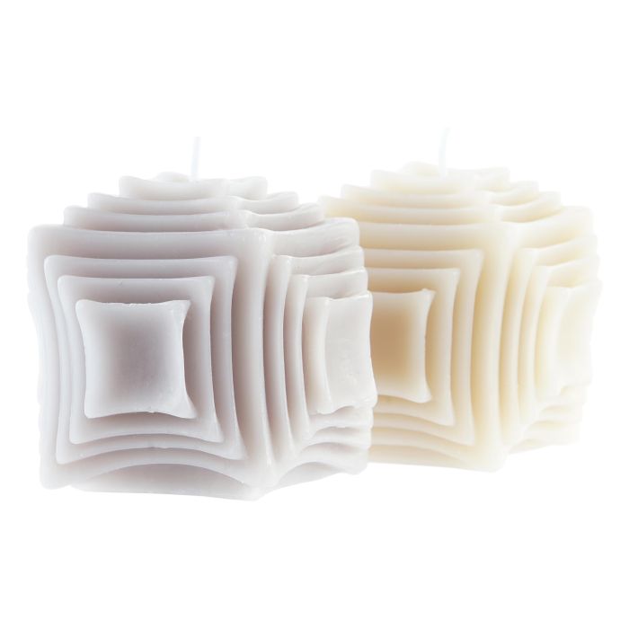 DKD Home Decor Vela Urban de Cera, 210 gramos, Colores Gris y Beige, Dimensiones 8x8x7 cm - Pack de 8 Unidades para Decoración del Hogar 1 DKD Home Decor Vela Urban de Cera, 210 gramos, Colores Gris y Beige, Dimensiones 8x8x7 cm - Pack de 8 Unidades para Decoración del Hogar 1
