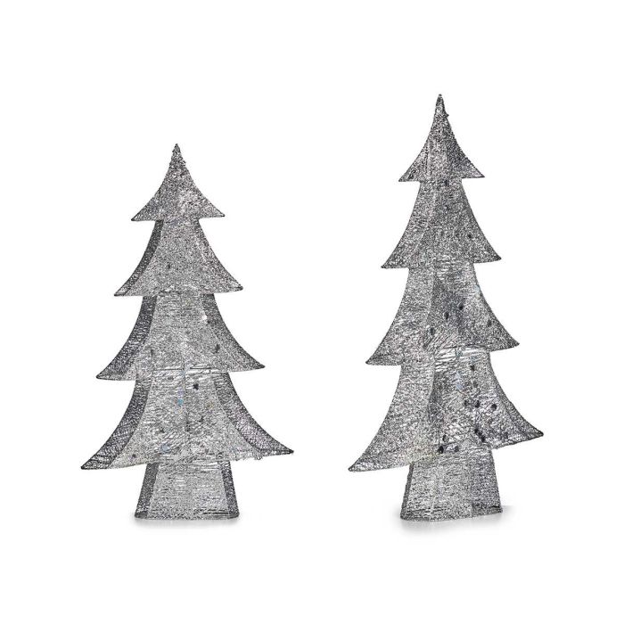 Arbol Decorativo Plateado Navidad 90 Cm Krist+ (2 Unidades) Arbol Decorativo Plateado Navidad 90 Cm Krist+ (2 Unidades)