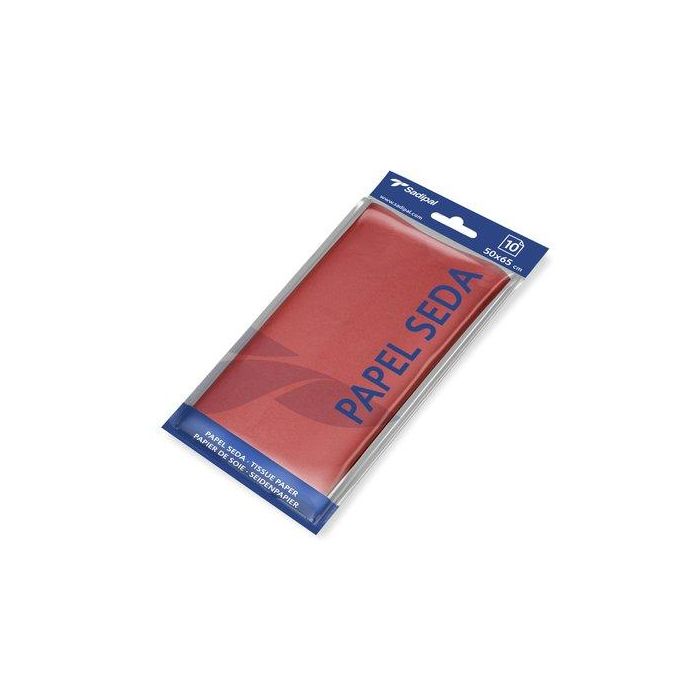 Papel Seda Sadipal Blister 10 Hojas 50X65 Cm Rojo (Set de 10)