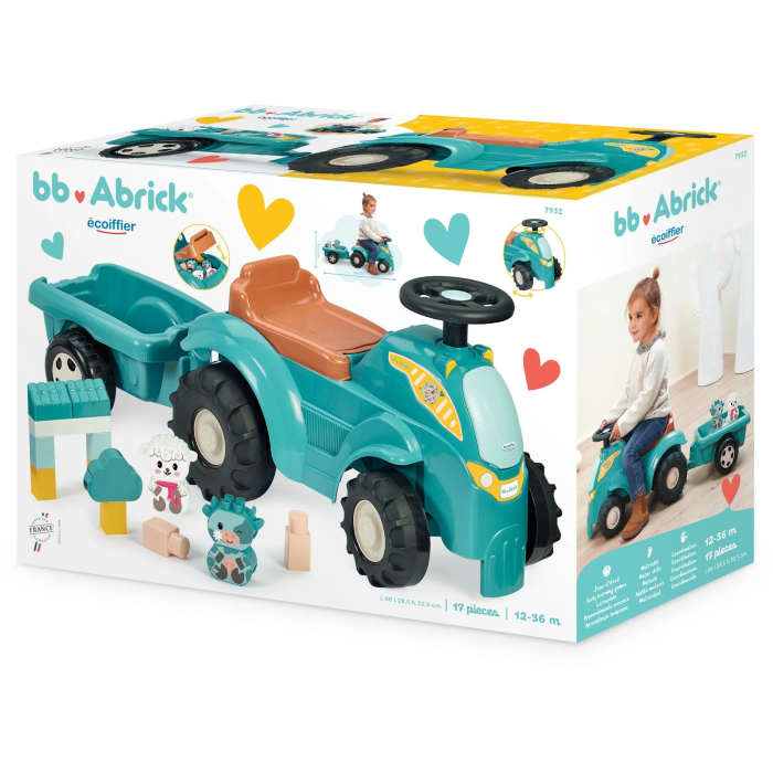 Tractor orientable ECOIFFIER con remolque - 15 accesorios - De 12 a 36 meses 3
