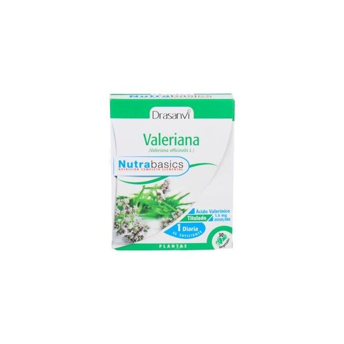 Nutrabasics Valeriana 30 cápsulas. Ayuda a combatir el estrés y a mantener la calidad del sueño. Con Valeriana officinalis L.