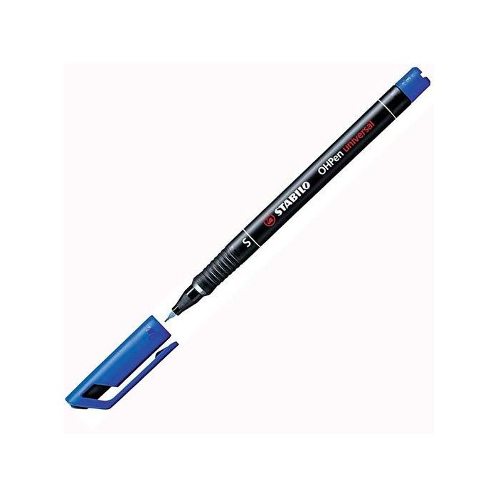 Stabilo Rotulador Permanente Ohpen Universal Punta Super Fina 0.4 mm Azul (10 Unidades) (10 Unidades)