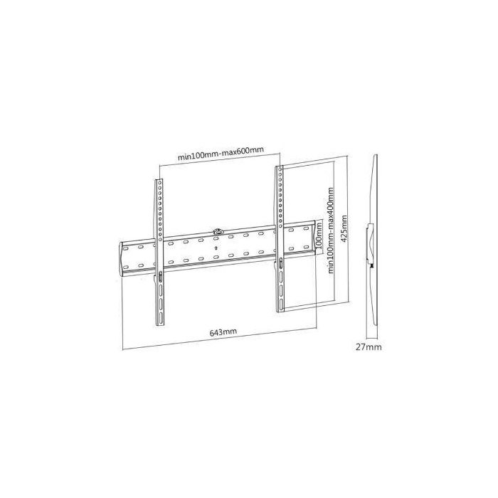 AISENS - SOPORTE ECO ULTRA DELGADO PARA MONITOR/TV 40KG DE 37-70, NEGRO 3