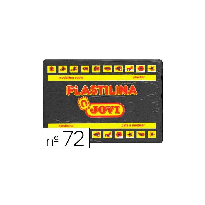 Plastilina Jovi 72 Negro Unidad Tamaño Grande