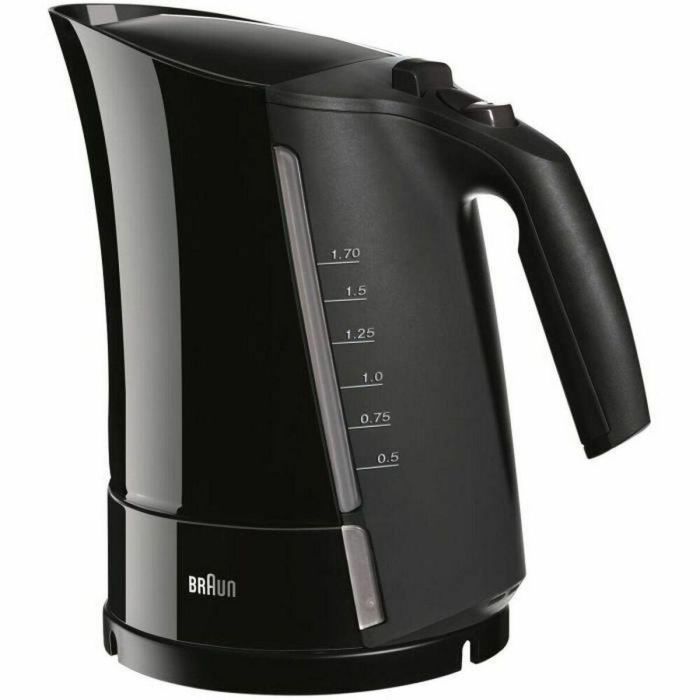 Braun WK300 Hervidor de Agua Negro de 2200W y 1.7L, Calentamiento Ultrarrápido 45s, Filtro Antical Extraíble y Base 360° Braun WK300 Hervidor de Agua Negro de 2200W y 1.7L, Calentamiento Ultrarrápido 45s, Filtro Antical Extraíble y Base 360°