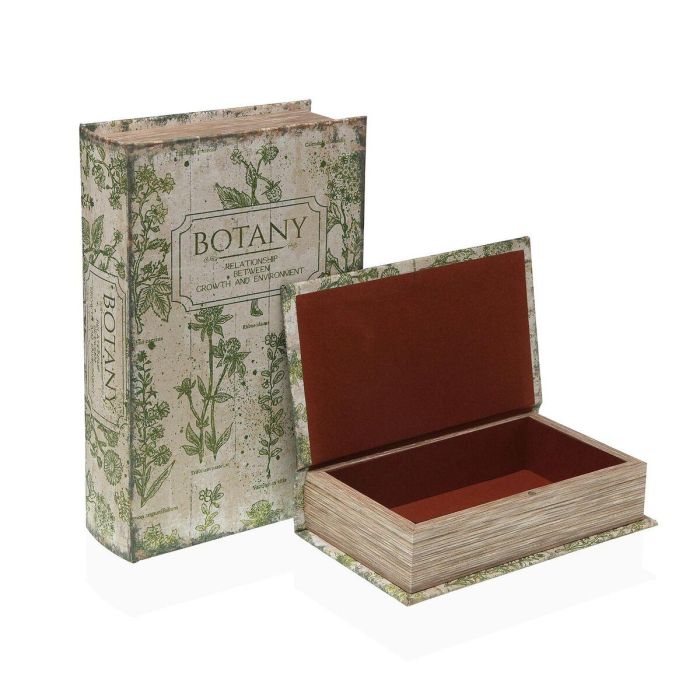 Caja Decorativa Versa Lienzo Madera MDF Pájaro Caja Decorativa Versa Lienzo Madera MDF Pájaro