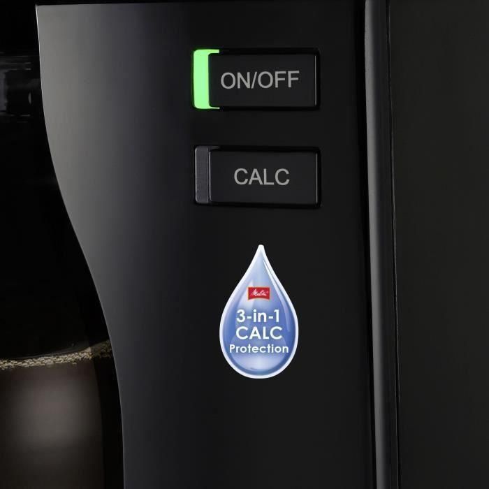 Melitta 1025-06 Cafetera de Filtro Look V Perfección, AromaSelector, 10 Tazas, Antigoteo, Depósito Extraíble, Acero Inoxidable, Negra 2