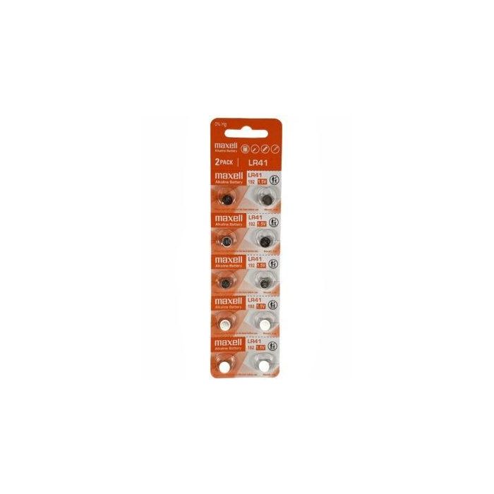 Maxell Pilas Planas Alcalinas 1,5 V Libre De Mercurio - Lr41 192 Ag3 392 Blister 10 Unidades Maxell Pilas Planas Alcalinas 1,5 V Libre De Mercurio - Lr41 192 Ag3 392 Blister 10 Unidades