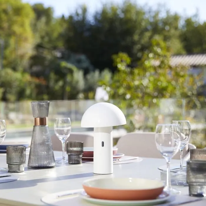 Lumisky Lámpara de mesa inalámbrica LUM3760093546508 TOD WHITE Al. 28 cm LED blanco cálido Cabezal regulable 5