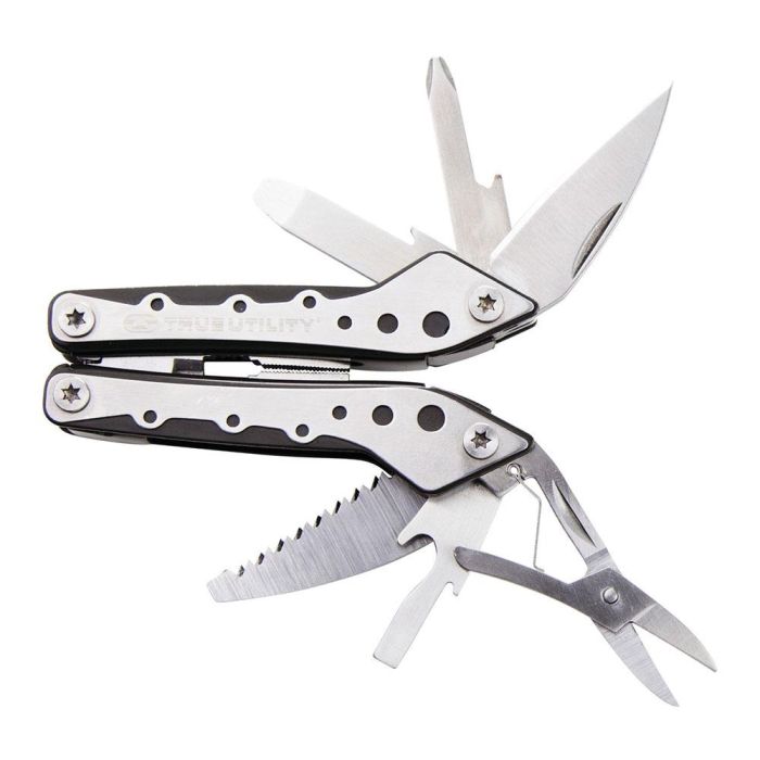 True Multiherramienta 10 en 1 de Acero Inoxidable con Tijeras, Cuchillo y Alicates 1