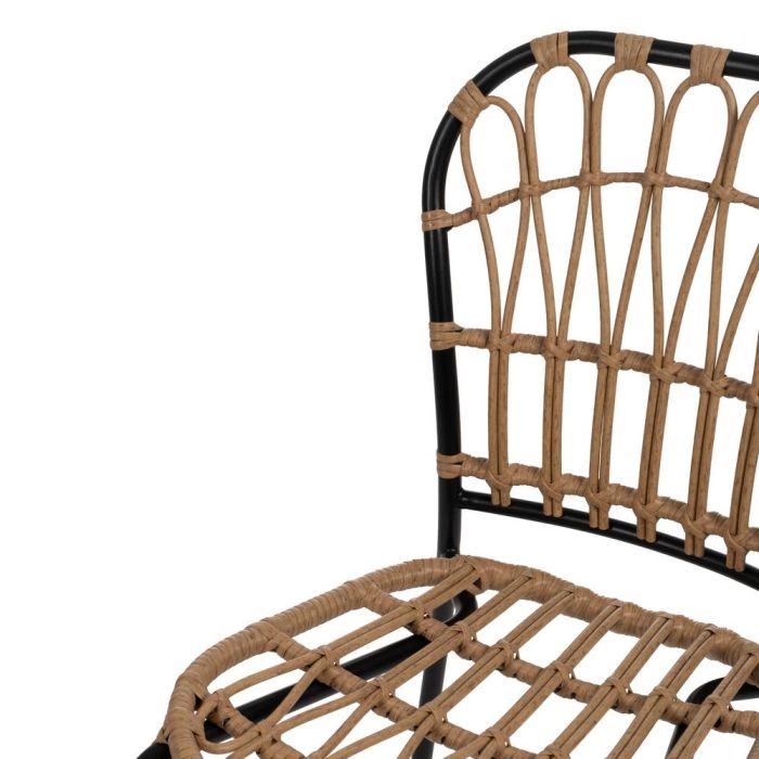 Taburete Natural-Negro Pe-Acero Salón 60 X 61 X 117 cm