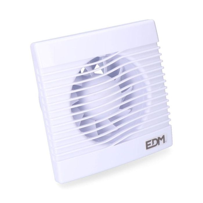 Edm Extractor de aire Ø10cm 15W 40dB 104m³/h, 160.5x160.5mm, 230V, 50Hz, Blanco 0 Edm Extractor de aire Ø10cm 15W 40dB 104m³/h, 160.5x160.5mm, 230V, 50Hz, Blanco 0