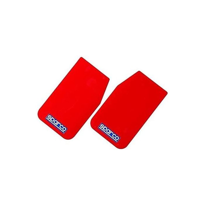Sparco S03791RS Faldillas Coche Rojo Universal Protección Salpicaduras Pack 2 Unidades 47X28 cm 1