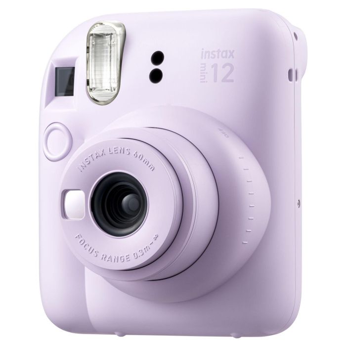 Fujifilm Instax Mini 12 Cámara Instantánea con Flash Automático, Espejo para Selfies y Modo Primer Plano, Azul Pastel