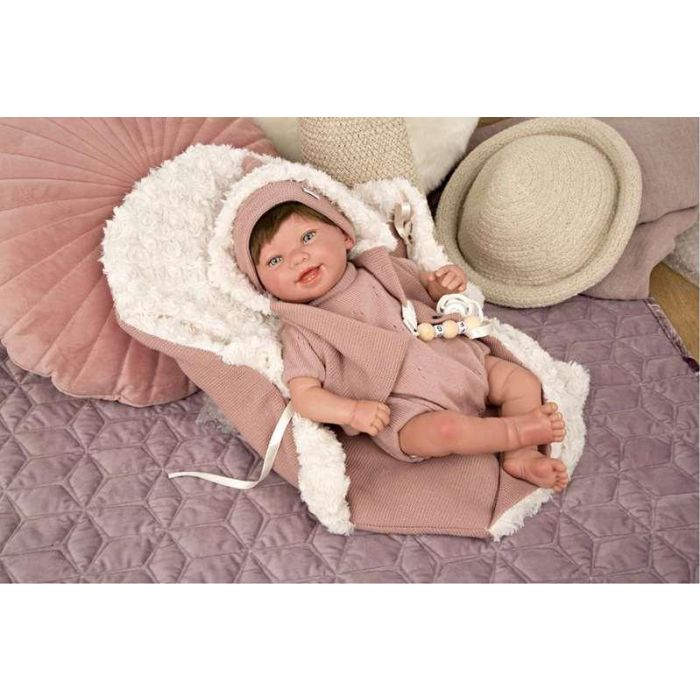 Muñeca reborn arias 45 cm gimena c/saco portabebe 2 Muñeca reborn arias 45 cm gimena c/saco portabebe 2