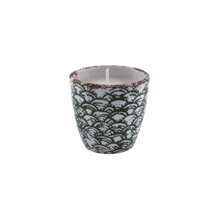 Vela Tiesto Escama Verde Squap58 Citronela 11X10Cm Vela Tiesto Escama Verde Squap58 Citronela 11X10Cm