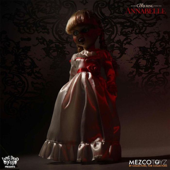 MEZCO TOYZ Figura Annabelle Living Dead Dolls 25cm con Ropa de Tela y 5 Puntos de Articulación