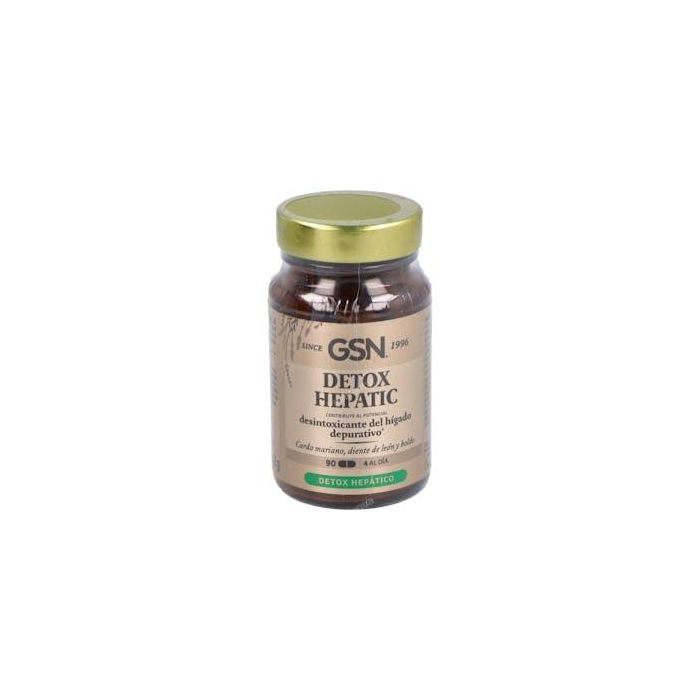 GSN Detox Hepatic 90 Comprimidos con Cardo Mariano, Diente de León, Fumaria y Boldo para Función Biliar