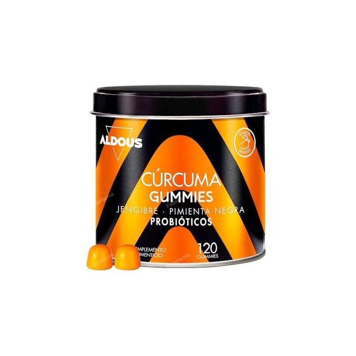 Aldous Bio Cúrcuma con Jengibre y Pimienta Negra + Probióticos 2500 mg